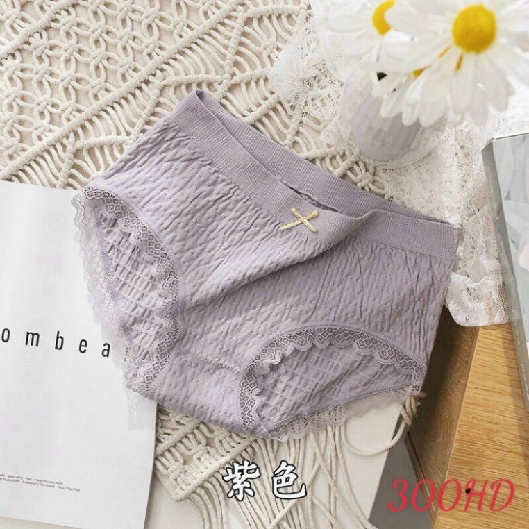 Combo 10 quần lót cotton dệt kim nhún viền nơ siêu xinh, chất thun mát co giãn tốt | BigBuy360 - bigbuy360.vn