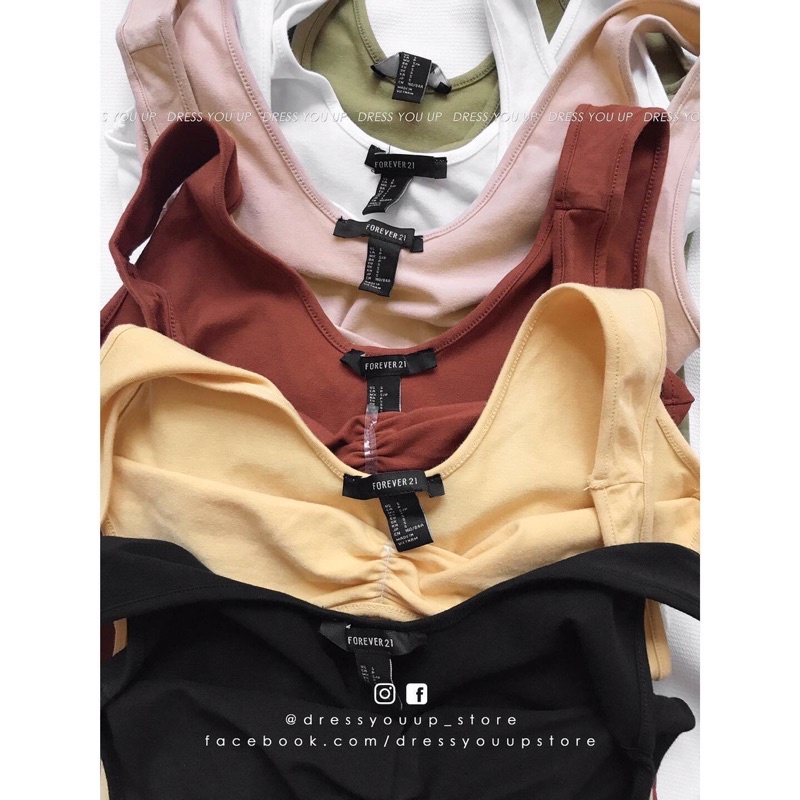 Ruched Scoop-Back Bodysuit - Bodysuit 2 Dây Nhún Ngực - BS03