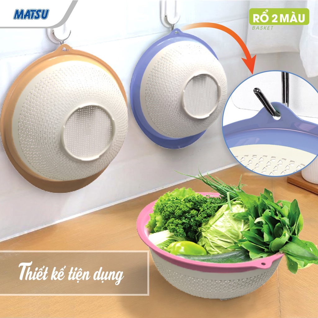 {HÀNG MỚI VỀ}Rổ/rá nhựa 2 màu Duy Tân đồ dùng nhà bếp