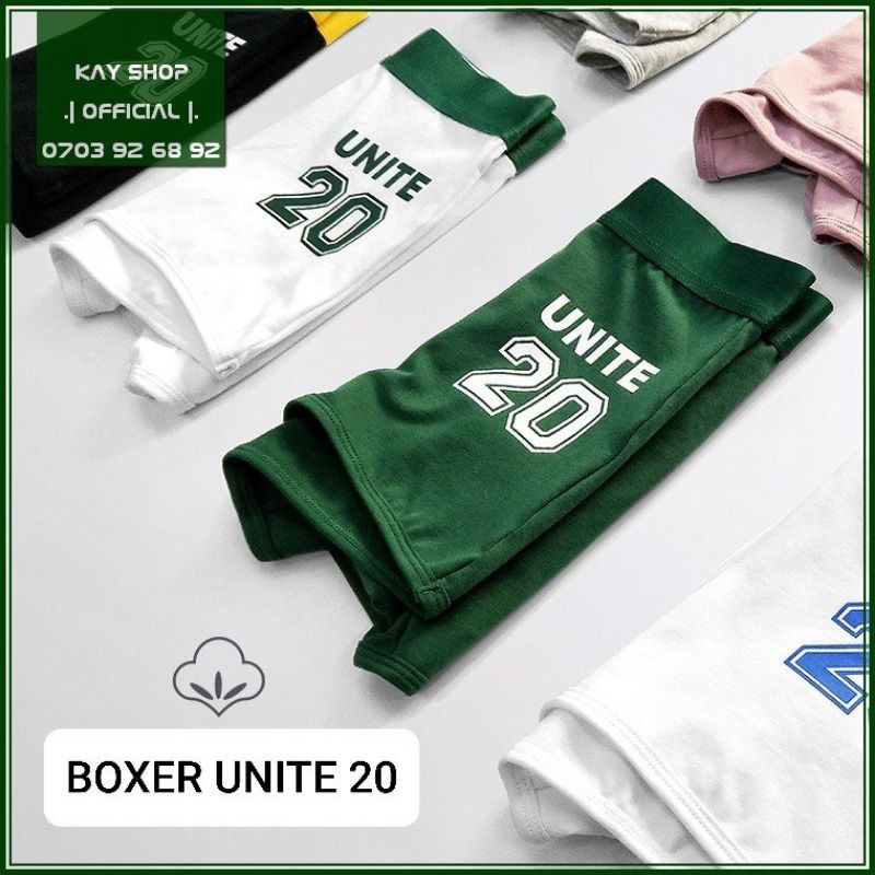 [NEW HOT] Quần lót nam sexy bộ sưu tập mới kiểu dáng boxer UNITE 20 lưng bóng - Quần sịp nam cao cấp tôn mông tôn dáng