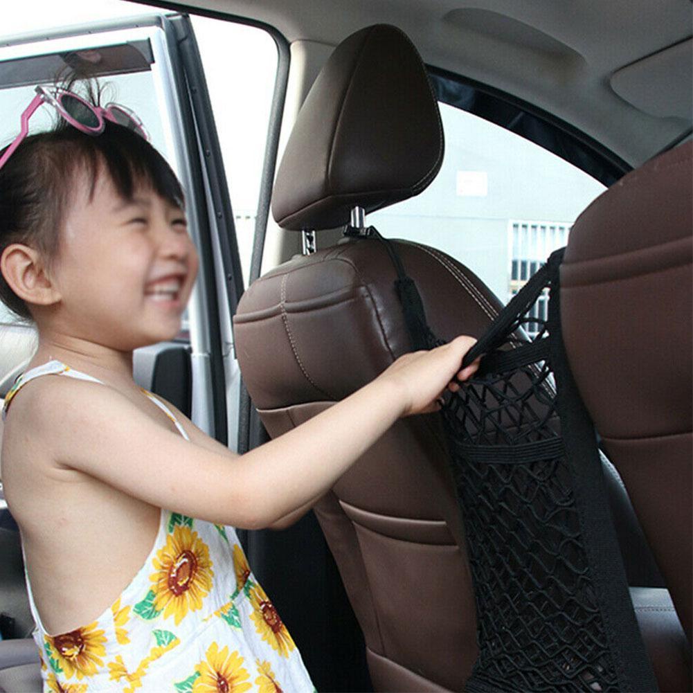 Túi Lưới Đựng Đồ Ba Lớp Co Giãn Gắn Ghế Ngồi Xe Hơi