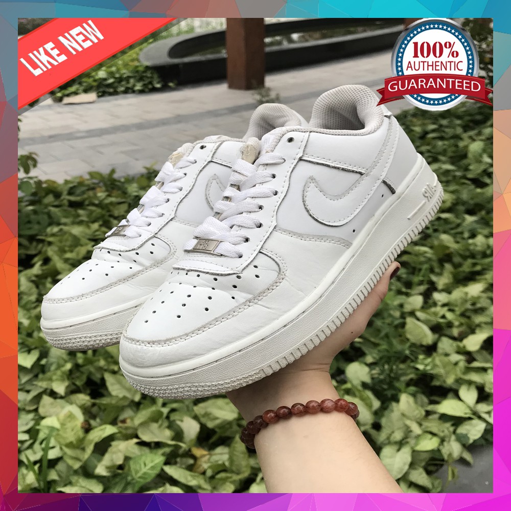Giày Nike af1 nữ chính hãng 2hand full box (giày air force trắng )