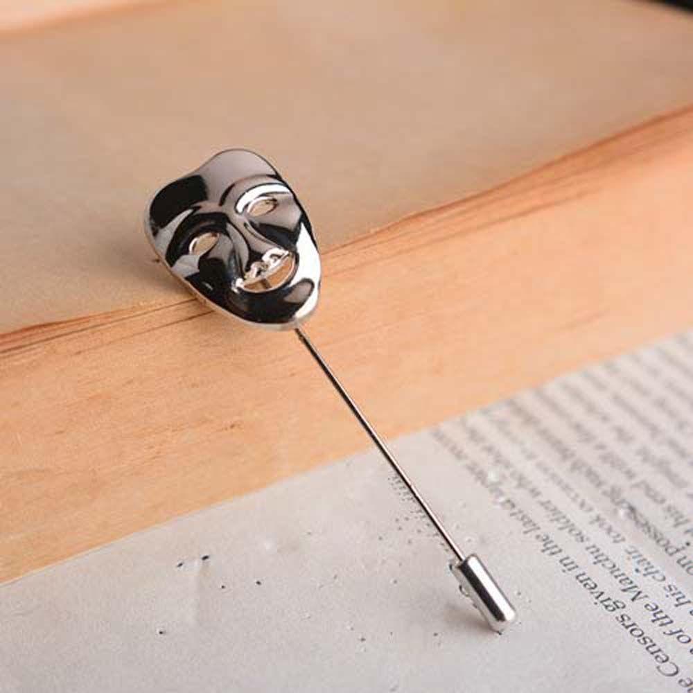 JARRED Ghim Cài Áo Hình Mặt Nạ 3D Bằng Hợp Kim Nhiều Màu Sắc