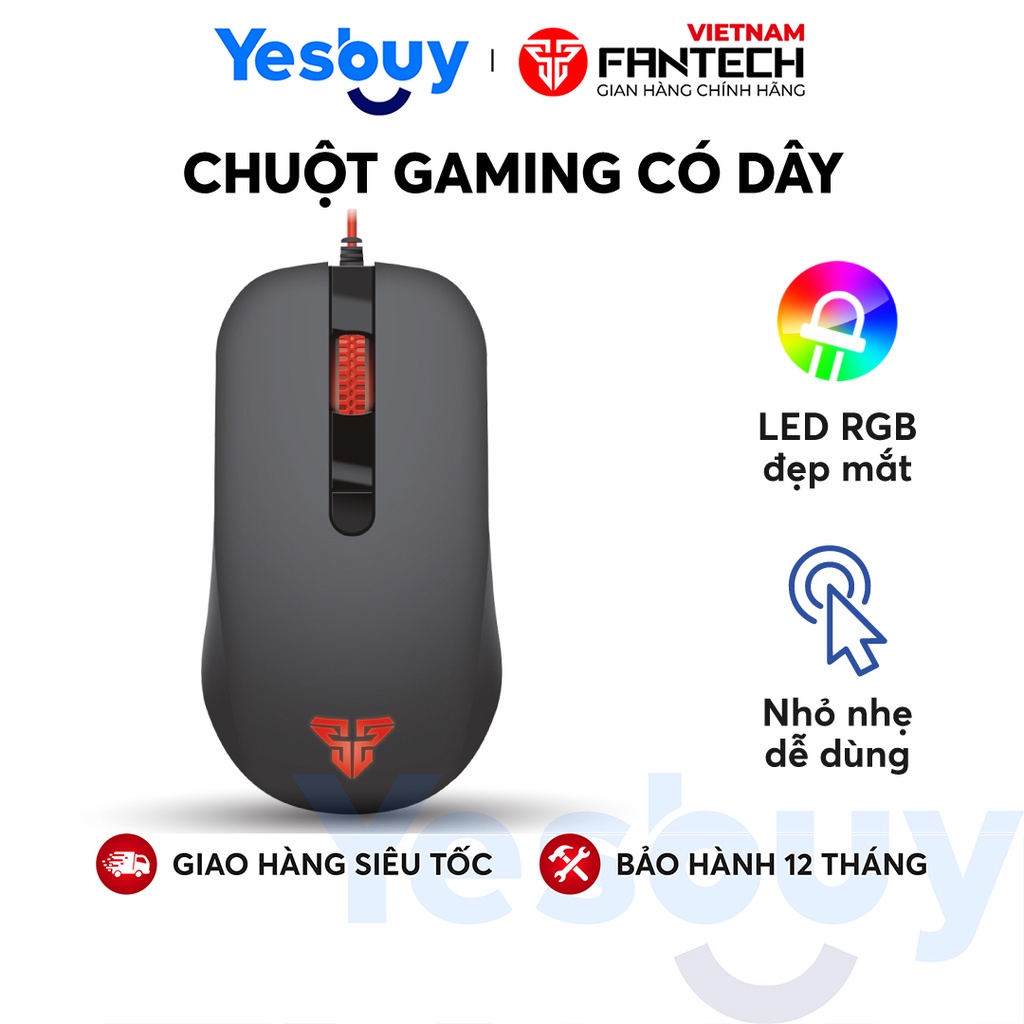Chuột máy tính Gaming FANTECH G10 RHASTA 2400 DPI – Đèn LED CHROMA - Hãng chính hãng - Bảo hành 12 tháng
