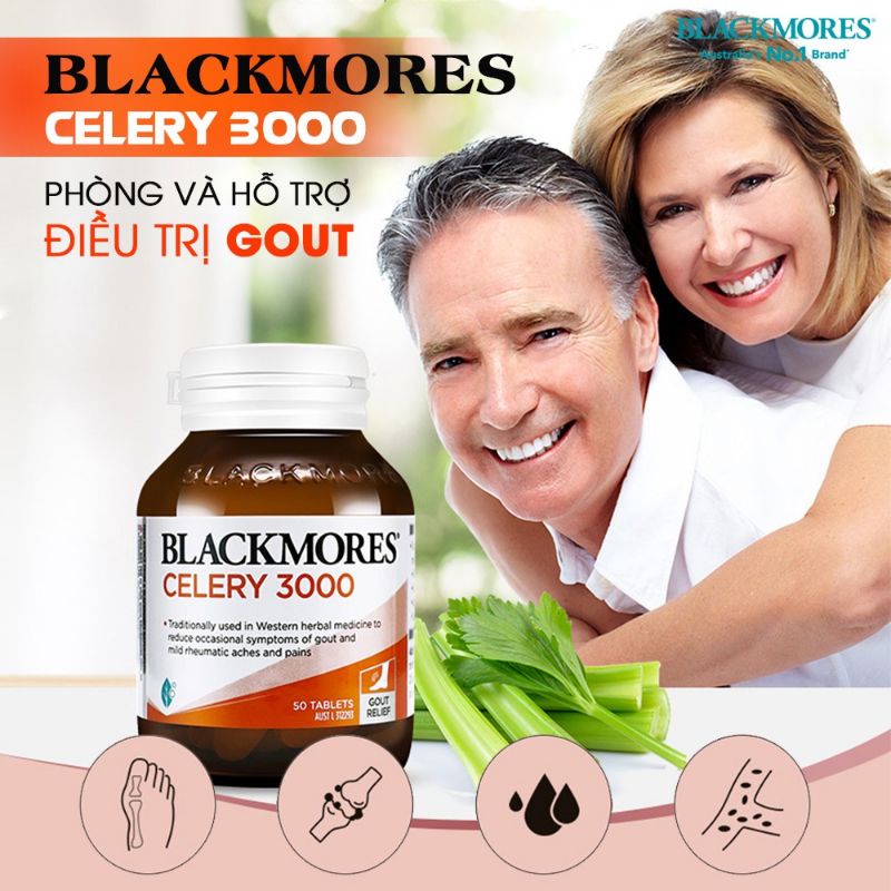 Viên uống giảm Gout Celery 3000 Blackmores Úc - Mẫu mới
