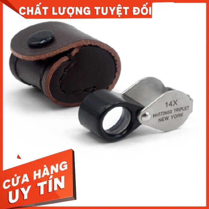 Kính lúp 14x NEWYORK soi kim cuong đa quý GIA trang sức kính lúp cầm tay mini.