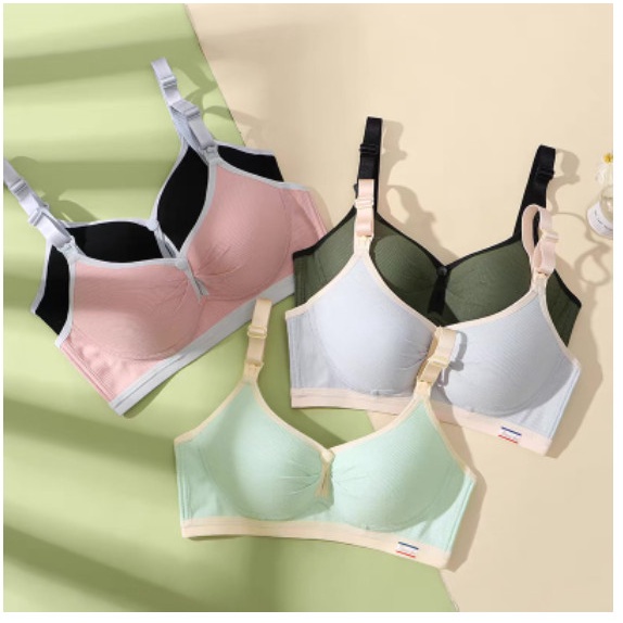 | Áo Lót Bầu Cho Con Bú| Không Gọng| Nâng Ngực| Đệm Vừa Liền Áo| Đẹp Và Sang Trọng| 2 cách mở tiện lợi