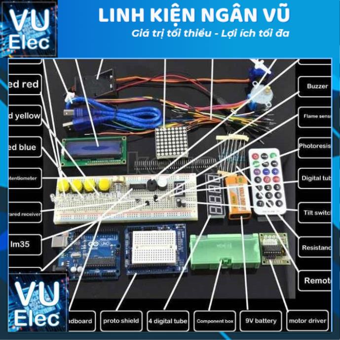 Bộ Kit tự học Arduino điều khiển Cơ Bản