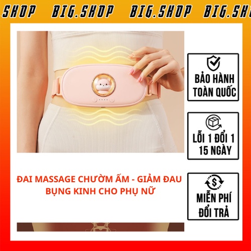 Đai massage làm ấm giảm đau bụng cho phụ nữ đến kỳ. chườm ấm giảm đau bụng kinh Bigshop NT2032