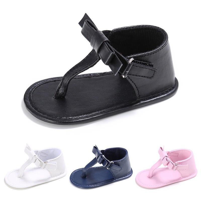 Giày sandal xỏ ngón cột nơ cho bé gái