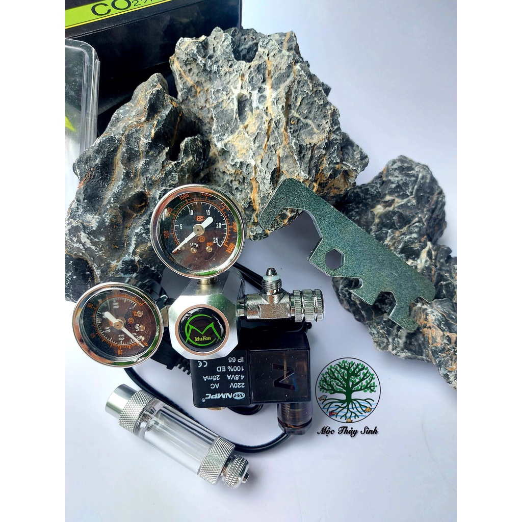 Van điện Mufan CO2 hàng cao cấp, Van điện đóng mở CO2 tự động, kiểm soát khí CO2 tắt mở theo nguồn đ