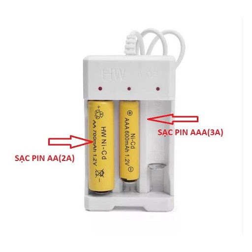 Bộ sạc pin AA - pin AAA xài cổng usb