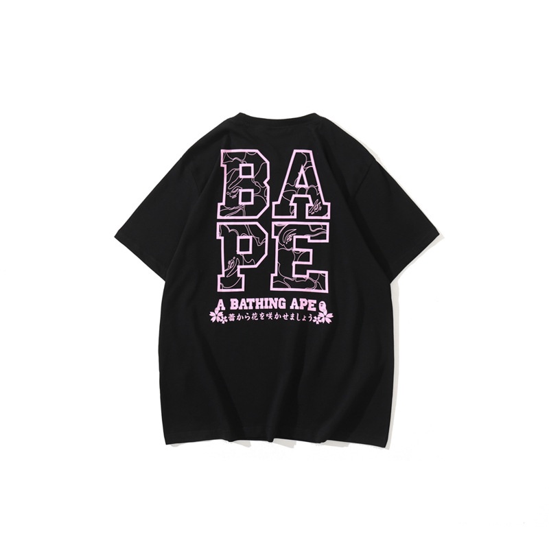 Áo Tee Bape x Sakura hoa anh đào Xanh , Áo Thun Bape Shark Cá mập, chất liệu Cotton, màu đen BapeVN