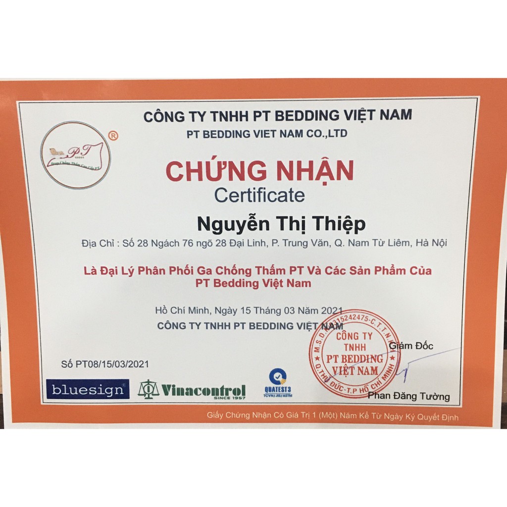 Ga chống thấm 100% cotton cao cấp cho bé, drap chống thấm chính hãng PT, bé tè lau là sạch (mẫu vườn thú kem)