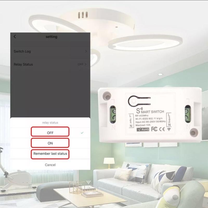 Công tắc RF/ Wifi + RF 433Mhz Tuya. Các loại remote, công tắc dán