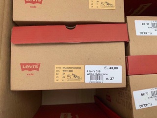 Giầy sneaker bé trai, bé gái, Levis dư xịn