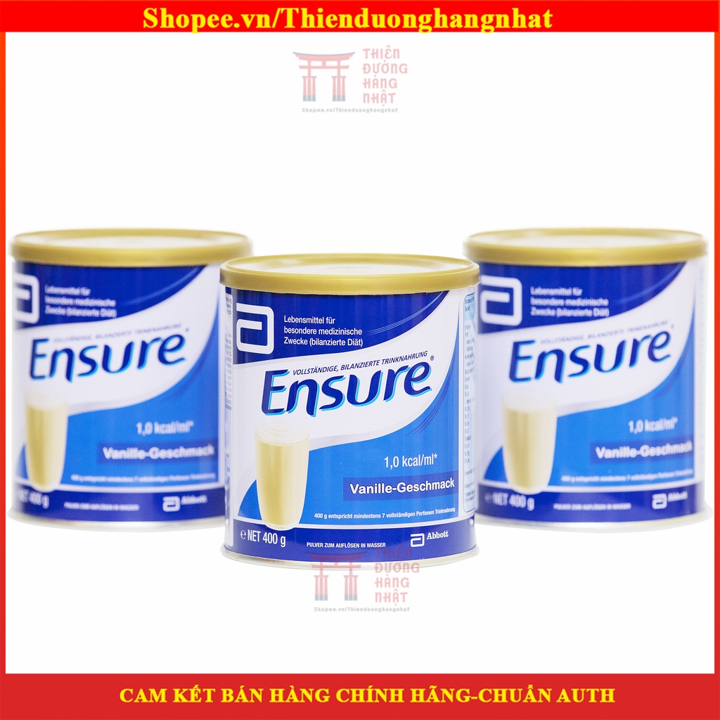 Sữa Ensure Đức, sữa bột bổ sung dưỡng chất cho trẻ hộp sắt 400gr [Date 2024]