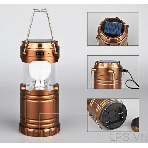 Đèn năng lượng mặt trời kiêm pin dự phòng LED