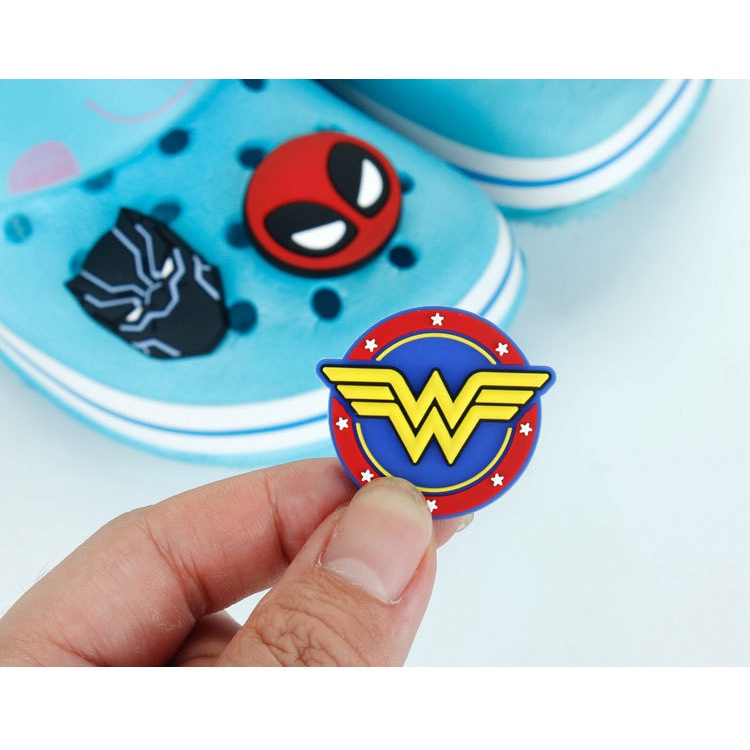 Hoạt Hình Phụ Kiện Trang Trí Giày Trẻ Em Hình Deadpool / Siêu Anh Hùng / Người Sắt / Người Dơi / Jibitz Charm Marvel Croc Jibbits