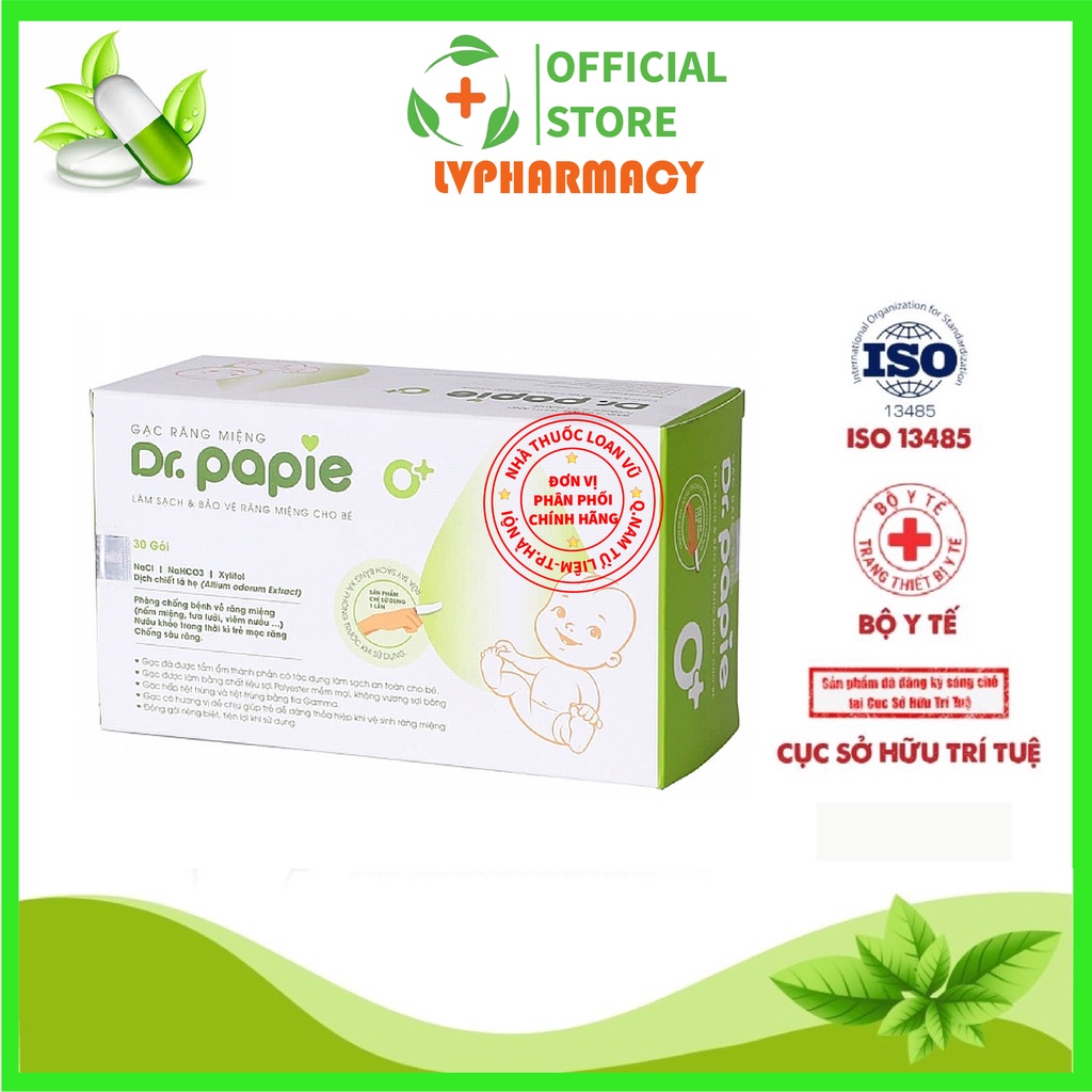 Gạc Rơ Lưỡi Dr Papie Vệ Sinh Răng Miệng Cho Bé