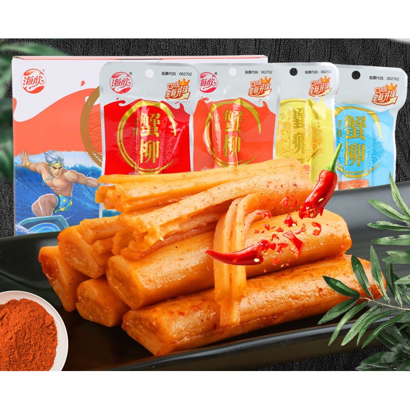 Thanh Cua Sốt Cay ❤️FREESHIP❤️ 1 Gói Thanh Cua Cay 15g - Thanh Cua Ăn Vặt Trung Quốc | Dacheng Food