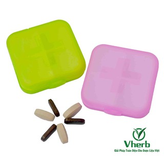 Hộp đựng thuốc hình chữ thập 4 ngăn tiện lợi