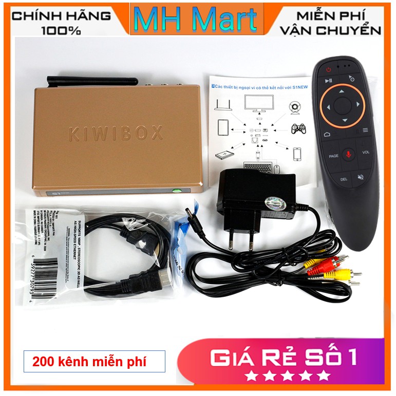 Kiwi Box S1 , Kiwibox S1 Android 7.1 mới 2021 điểu kiển giọng nói , xem truyền hình miễn phí - Hàng chính hãng