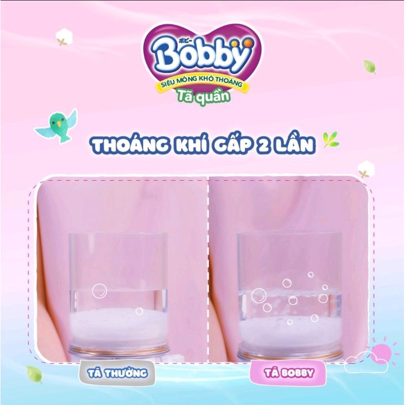 Tã Quần Bobby Gói Mega Jumbo gạo non L96/XL84/XXL76/XXX22+6 miếng