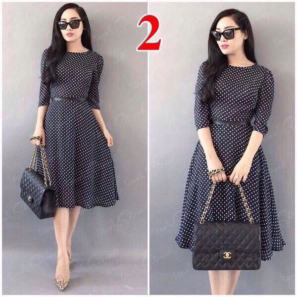 Đầm xoè công sở D021