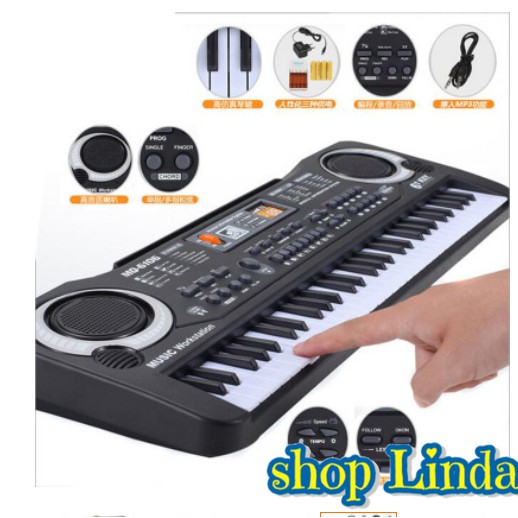 [BH 1 đổi 1] Đàn Piano Đàn điện tử cho bé tập 61 phím cho bé mơi chơi tặng kèm mic