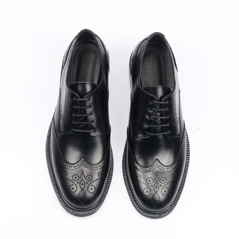 Giày Tây Derby Wingtip Brogue ĐẾ GỖ | TẶNG KÈM BỘ QUÀ TẶNG GIÁ TRỊ