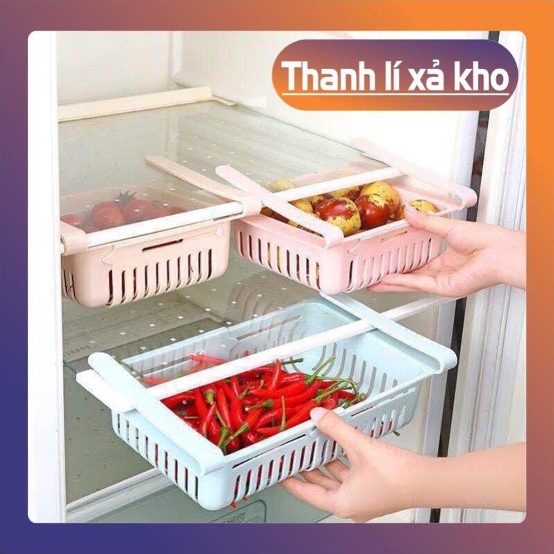 Mua Lẻ Rẻ Như Sỉ,  RỔ KẸP TỦ LẠNH KHAY RỔ NHỰA KEO DÀI ĐỰNG THỰC ĂN , ĐỒ GIA DỤNG BINBON