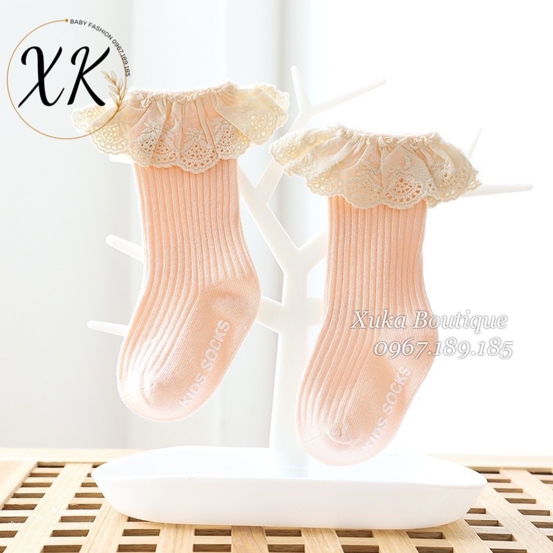 Tất vớ đùi NEMO BABY chính hãng phong cách Vintage Hàn quốc vô cùng xinh xắn - Tất đùi, tất cao cổ cho bé gái 0-3 tuổi