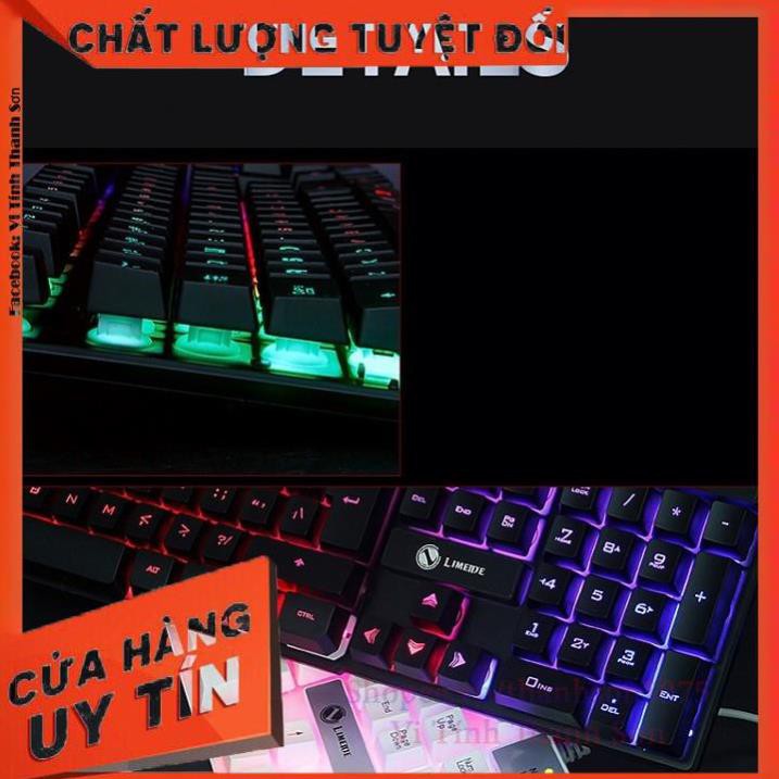 Bàn phím giả cơ game LIMEME TX30 Led Xuyên Phím 7 Màu + Tặng Lót Logitech