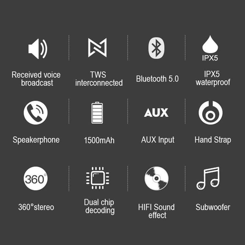 Loa Bluetooth 5.0 Âm Thanh Hifi Sống Động Và Phụ Kiện