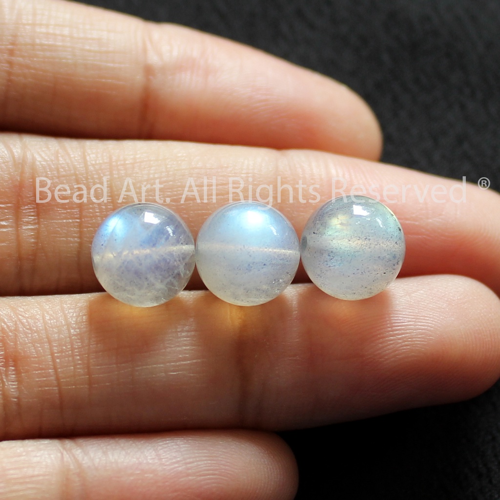 9MM Labradorite Ánh Cầu Vồng Loại AB, Đá Phối Vòng Tay Phong Thuỷ, Chuỗi Hạt, Mọi Cung Mệnh S50 - Bead Art