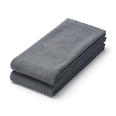 BỘ 2 KHĂN DÀI SIÊU MỎNG - ĐEN THAN　34x110cm, 2 CÁI MUJI NHẬT BẢN