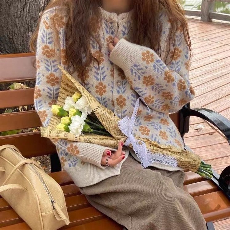 L125 - Áo len Cardigan nữ cổ tròn siêu xinh hàng Quảng Châu (Kèm ảnh thật)