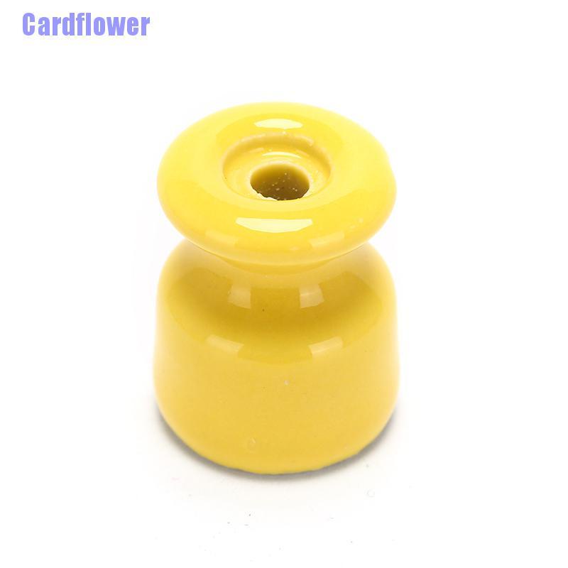 Cardflower  5Pcs/lot Porcelain Insulator for Wall Wiring Ceramic Insulators