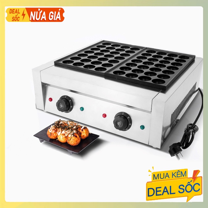 Máy nướng bánh tạch tuộc takoyaki nhật bản khuôn đôi sử dụng điện