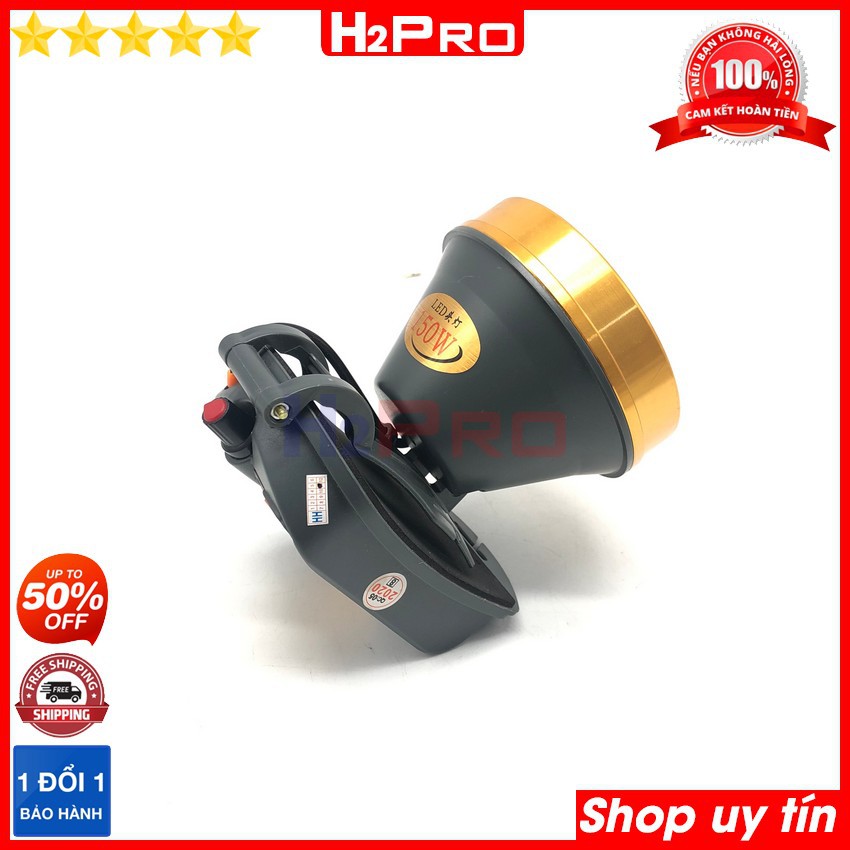 Đèn Pin Đội Đầu Siêu Sáng 150W Shangyuan 1600 Xa 500m Pin Trâu 10400Mah-Chống Nước, Ánh Sáng Vàng Hoặc Trắng-H2Pro Tech