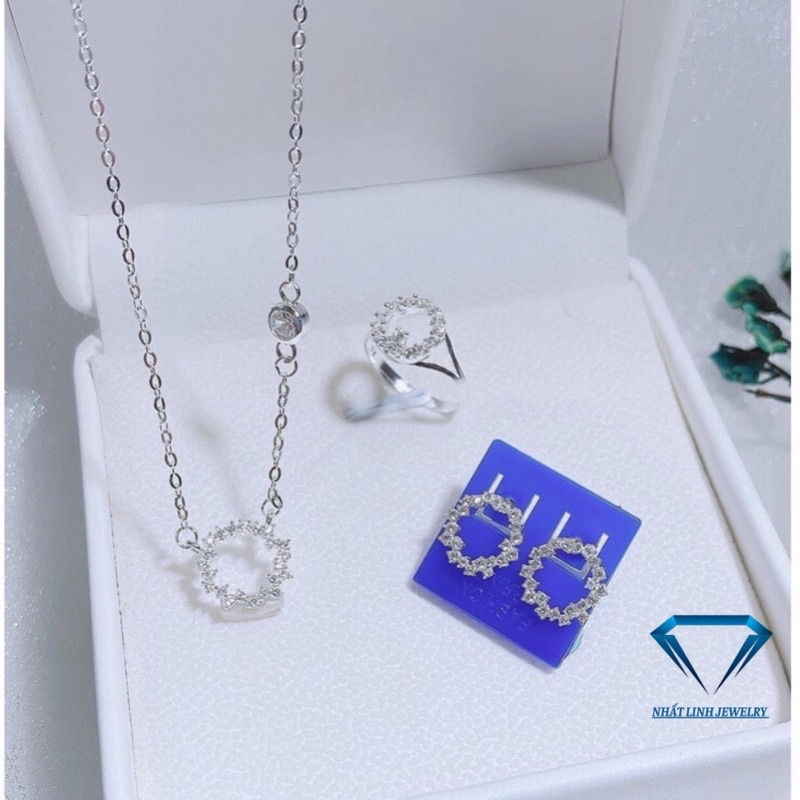 Bộ trang sức nữ huyền thoại biển xanh chuẩn bạc ta sáng đẹp - Kho sỉ bạc Nhất Linh