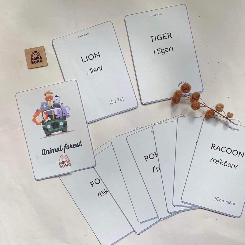 ❤Flash card ❤Thẻ học thông minh cho bé phong cách Hàn Quốc