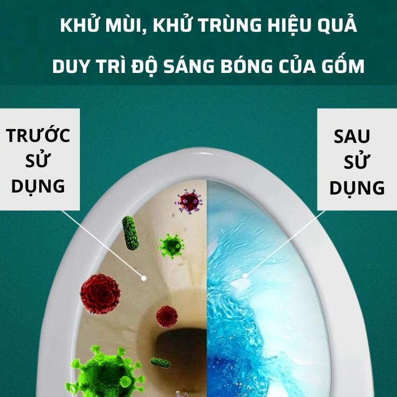 Lọ thả bồn cầu Viên khử khuẩn khử mùi bồn cầu bốn màu hương thơm tự nhiên