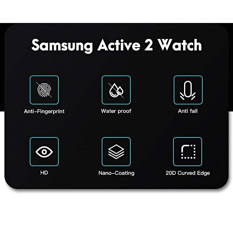 Miếng dán mềm 20D bảo vệ toàn diện màn hình chống trầy xước cho Samsung Galaxy Watch Active 2 40mm 44mm kèm phụ kiện