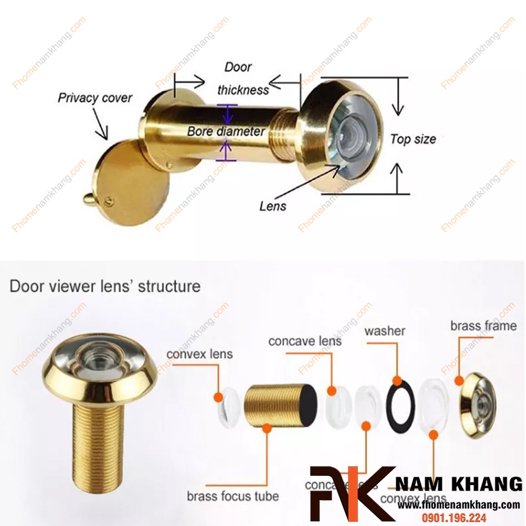 Mắt thần gắn cửa NK182-V