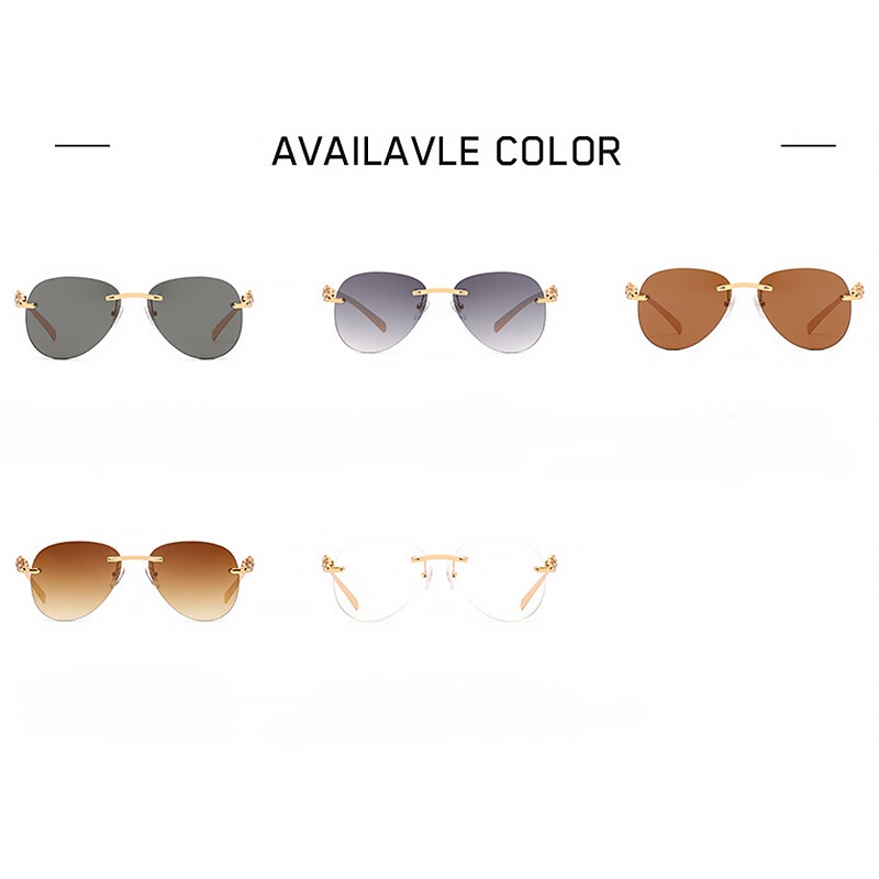Kính Chống Nắng PTQ Gọng Kim Loại Không Viền Thời Trang Cho Nam Và Nữ