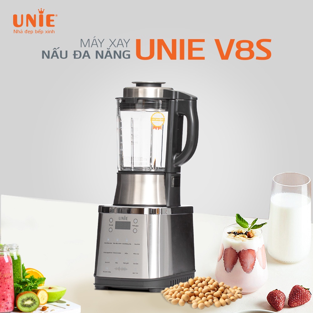 [Mã ELHAMS5 giảm 6% đơn 300K] Máy Làm Sữa Hạt Unie V8S - 1.75Lit 1800W - Xay Nấu Đa Năng - Bảo Hành Chính Hãng 2 Năm