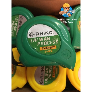 Thước kéo RHINO 1 mặt SỐ LỚN/LỖ BAN-5m/10m-loại tốt