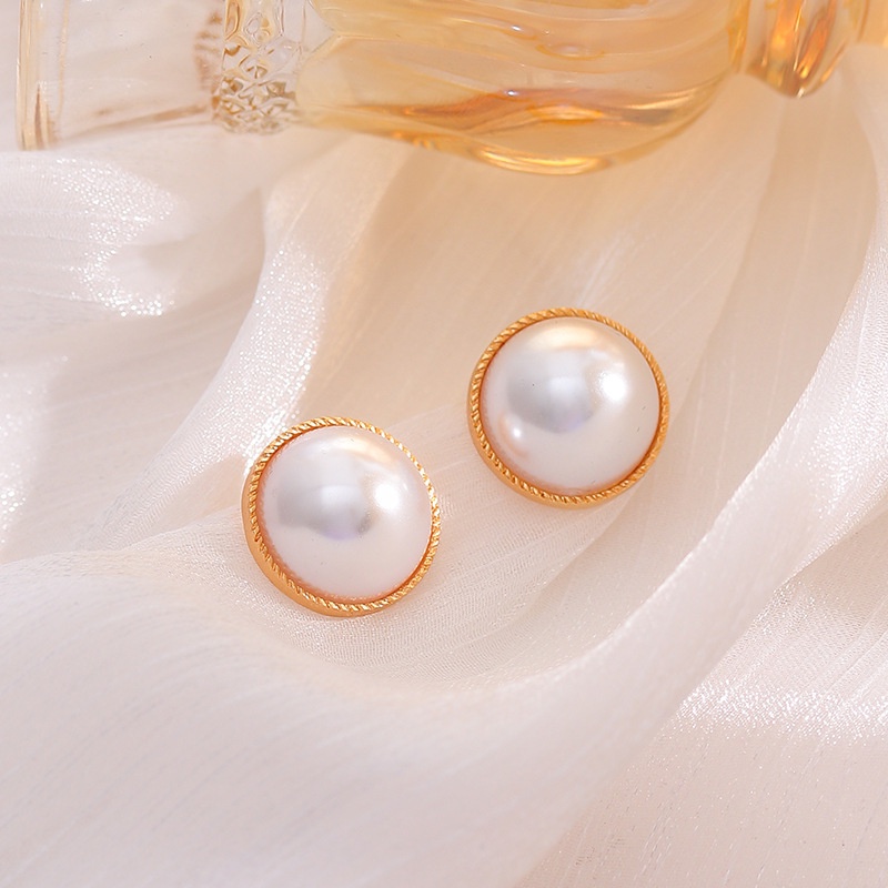 Khuyên Tai Ngọc Trai Thiết Kế Mới Đơn Giản Cá Tính Cho Nữ